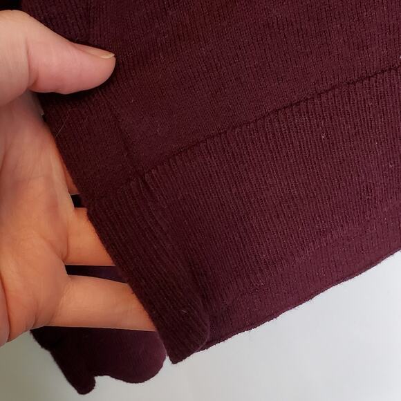 BP. by Nordstrom Lightweight Burgundy Red Woven Casual Oversized Sweater Small - Picture 3 of 9